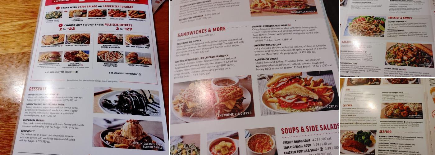 Applebee's Grill + Bar Menu