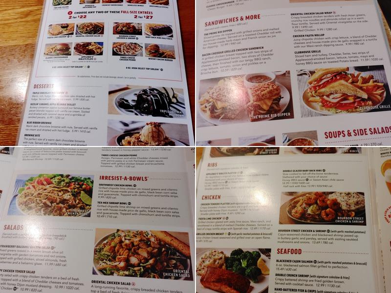 Applebee's Grill + Bar Menu