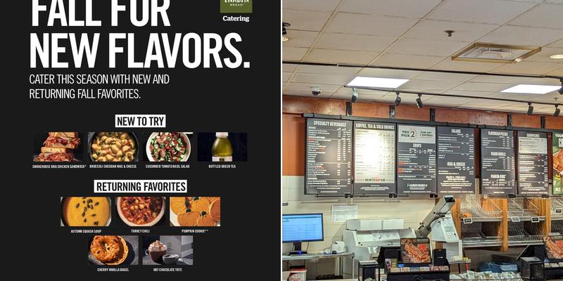 Panera Bread Menu