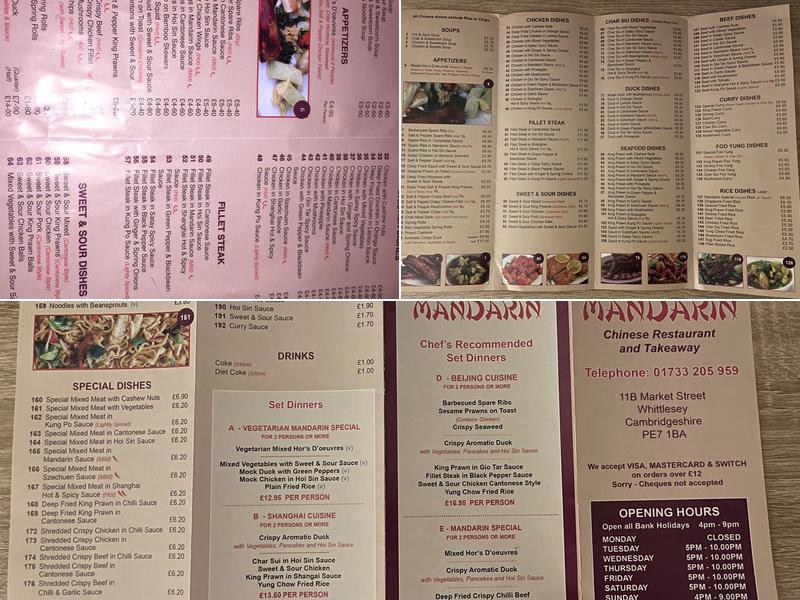 Mandarin Gardens Menu
