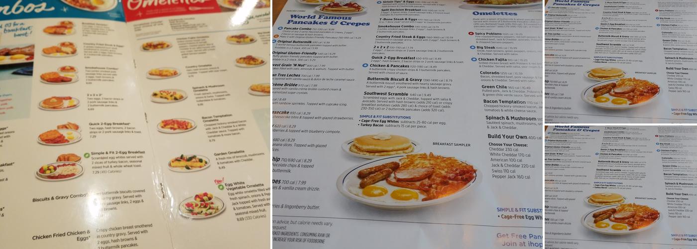 IHOP Menu