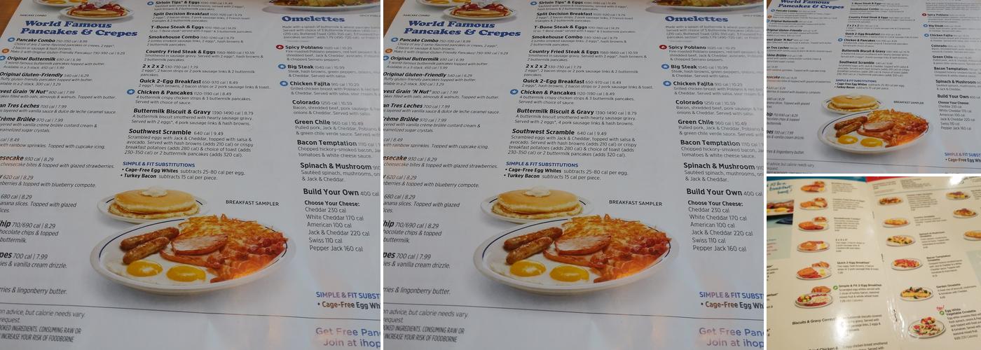 IHOP Menu