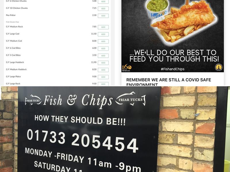 FRIAR TUCKS OF WHITTLESEY Menu