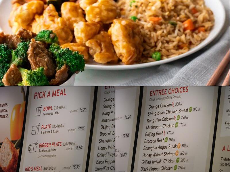 Panda Express Menu