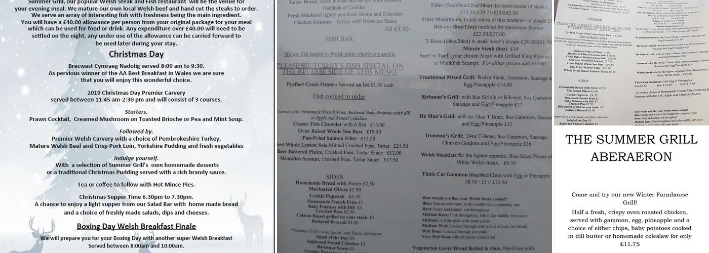 The Summer Grill Menu