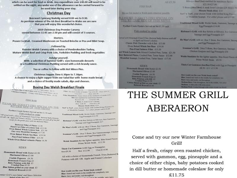 The Summer Grill Menu