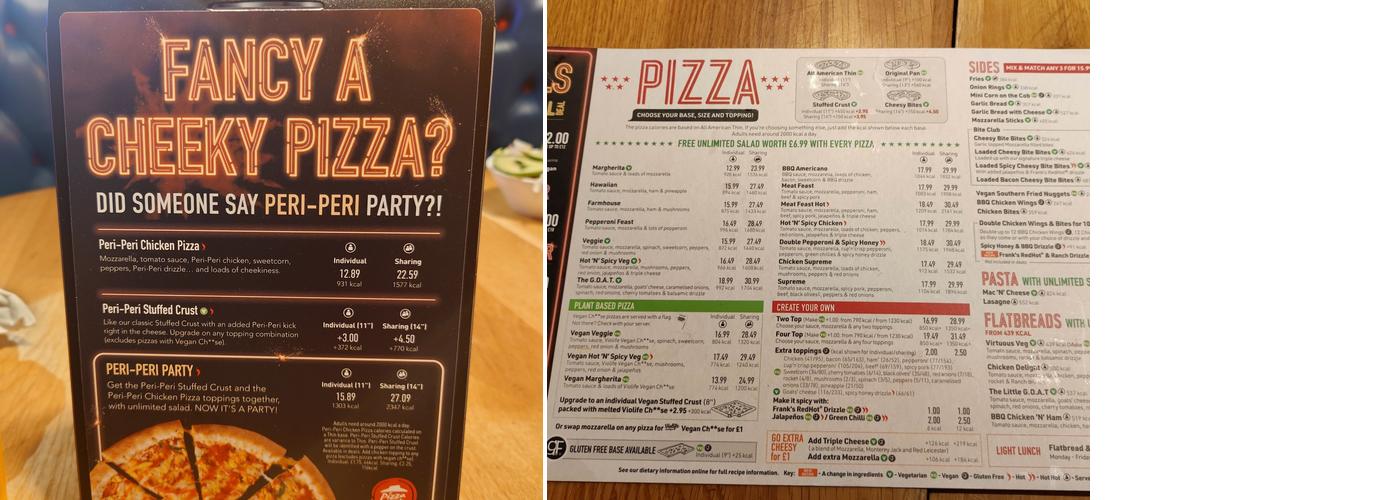 Pizza Hut Restaurants Menu