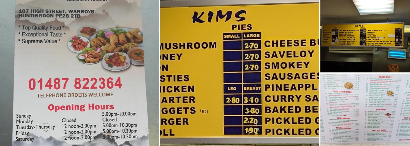 Kims Menu