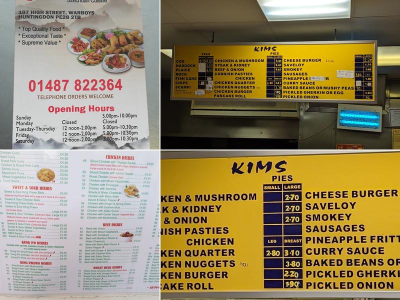 Kims Menu