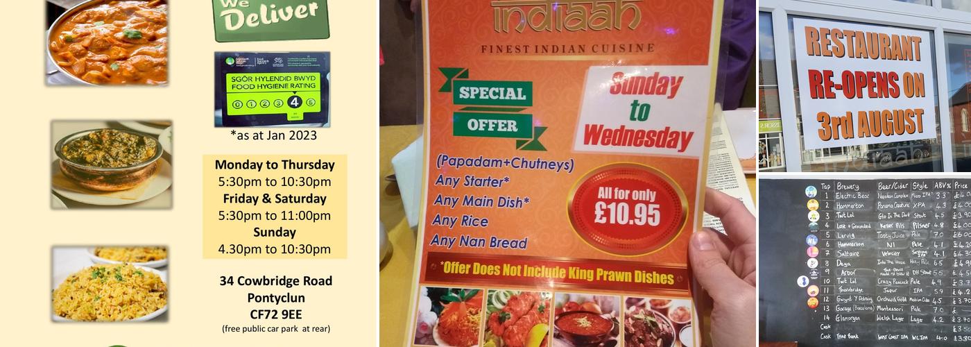 Indiaah Restaurant Menu