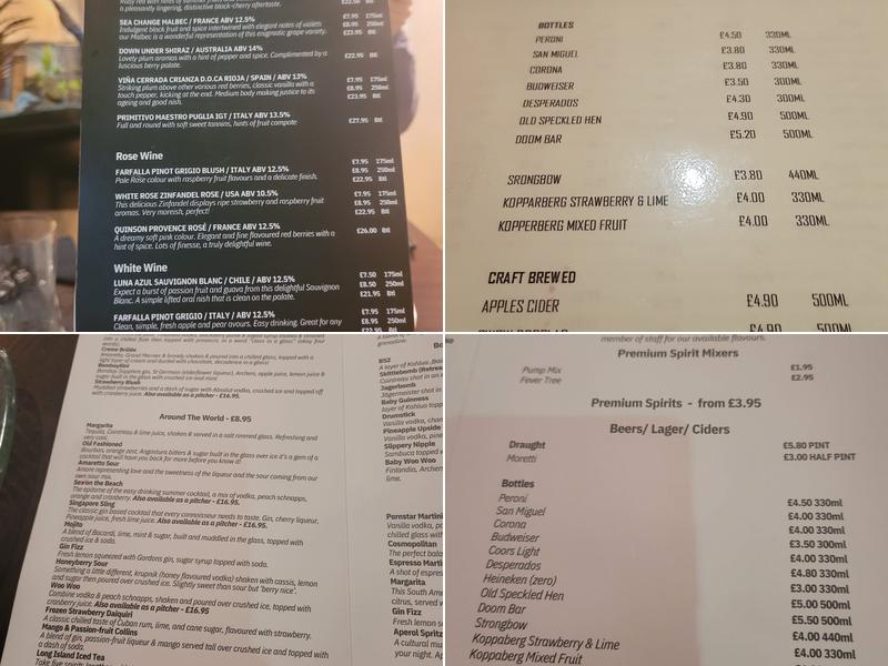 La Luna Menu