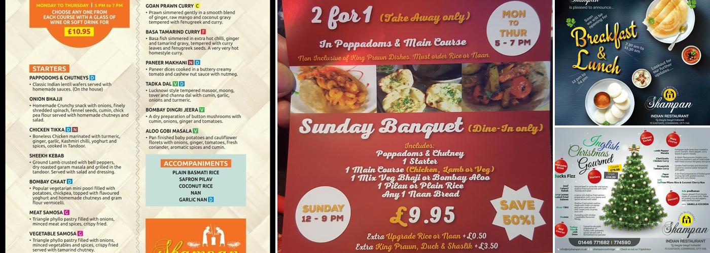 Shampan Indian Menu