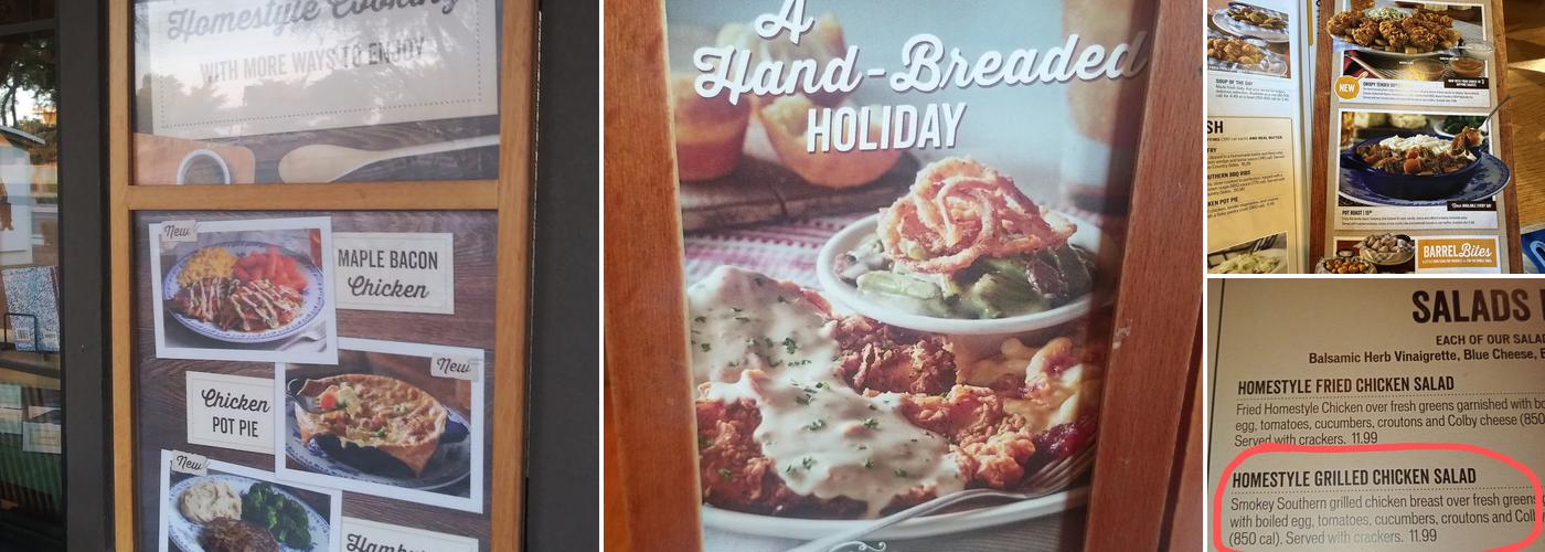 Cracker Barrel Old Country Store Menu