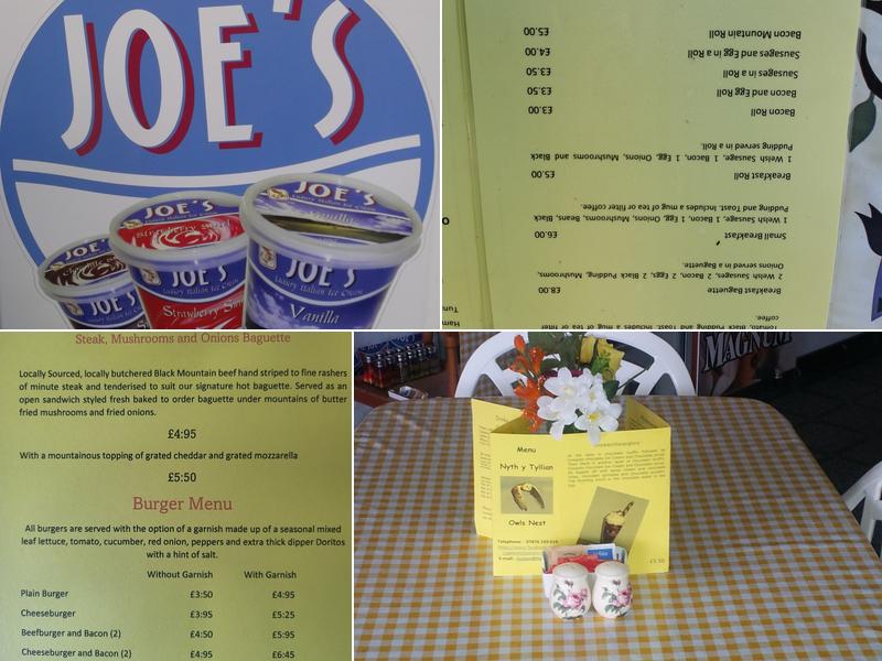 Owls Nest Tea Room Diner Menu