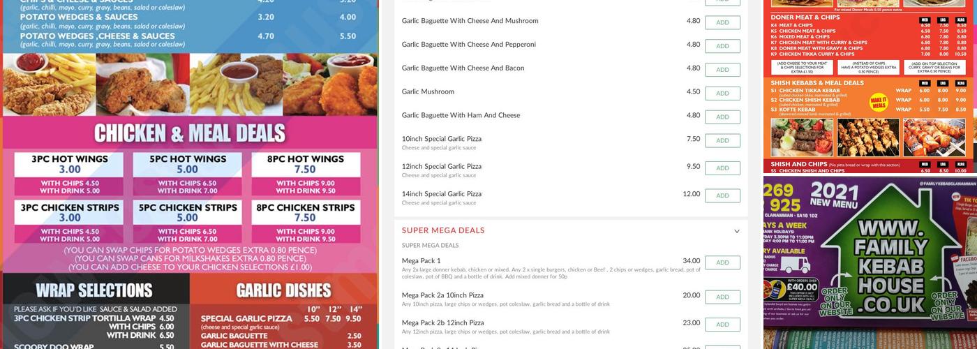 Family Kebab House Menu