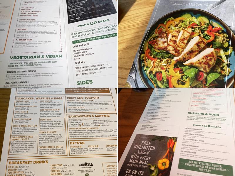 Harvester Eastlake Milton Keynes Menu