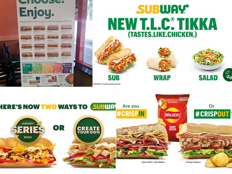 Subway Menu