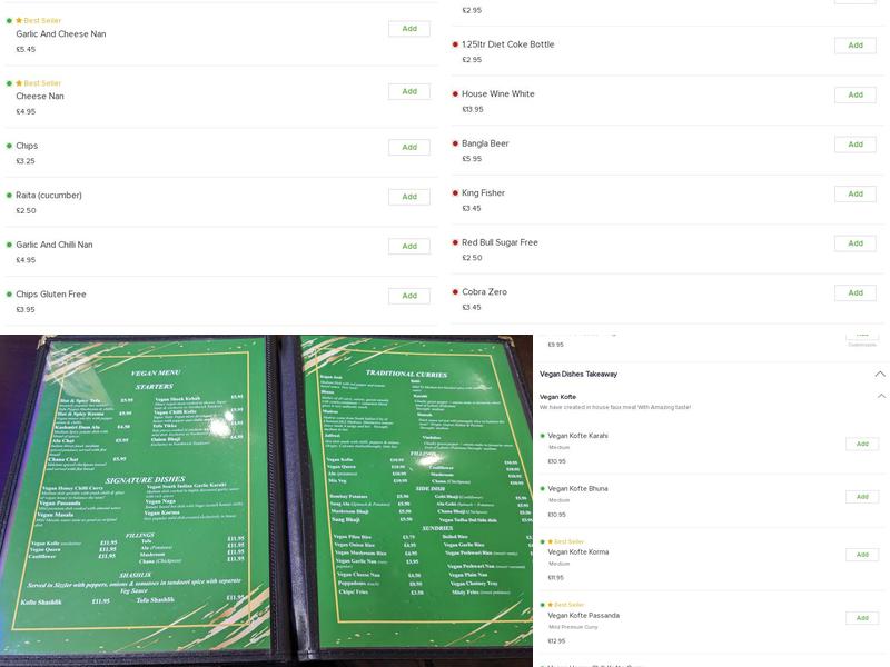 Northwich Tandoori Restaurant Menu