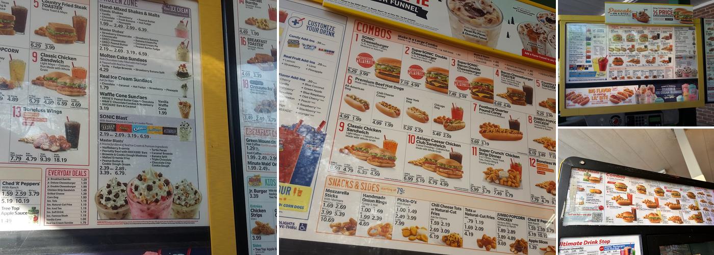 Sonic Drive-In Menu