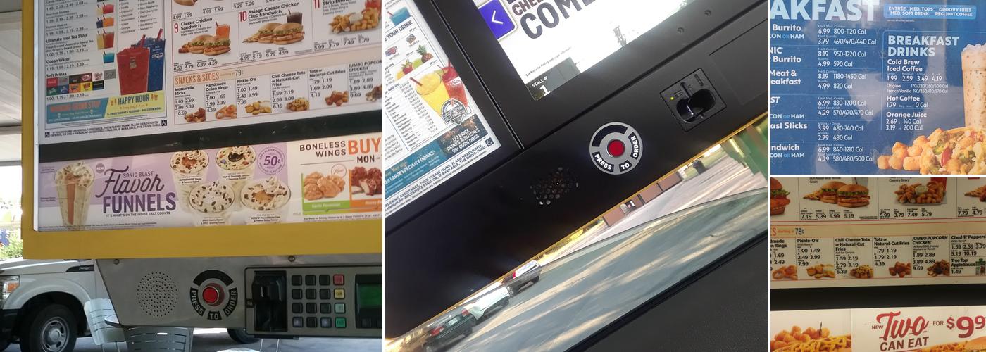 Sonic Drive-In Menu