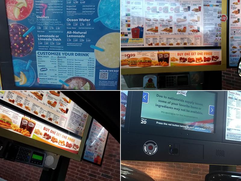 Sonic Drive-In Menu