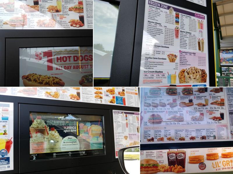 Sonic Drive-In Menu