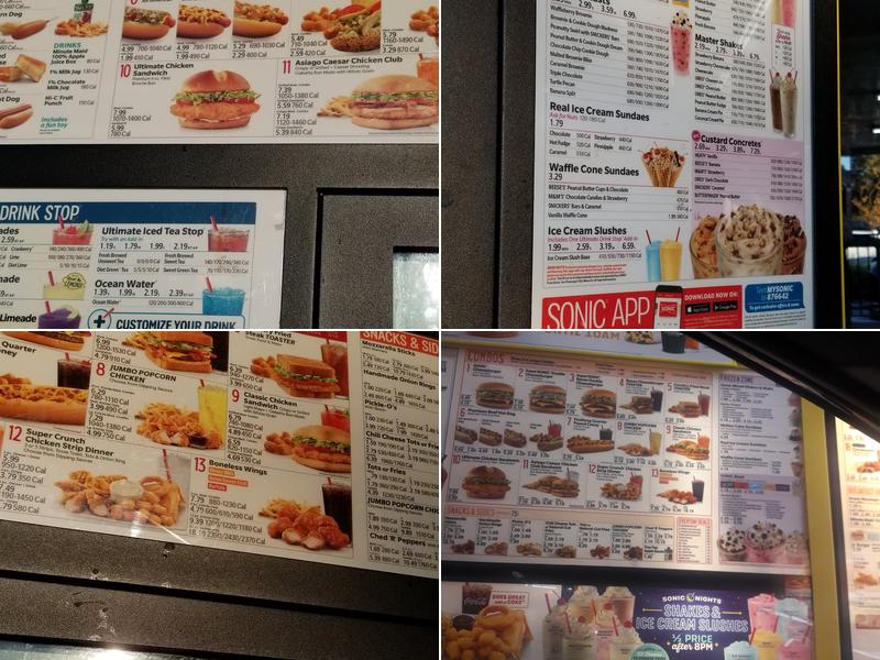 Sonic Drive-In Menu