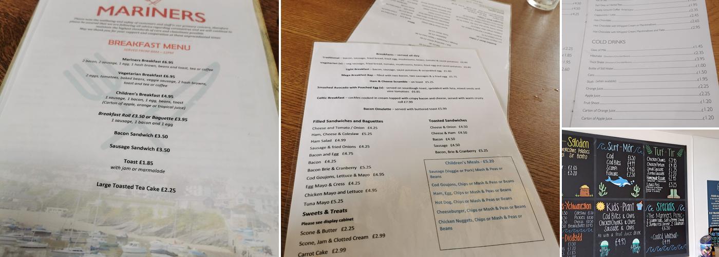 Mariners Menu