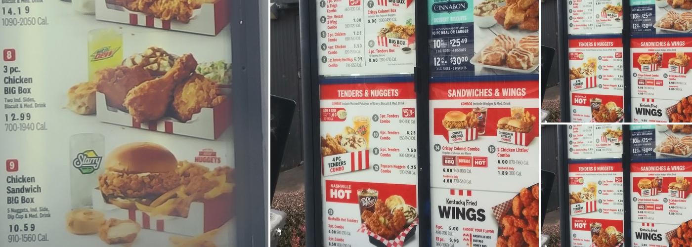 KFC Menu