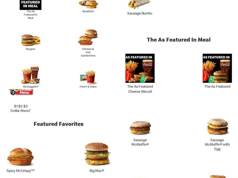 McDonald's Menu
