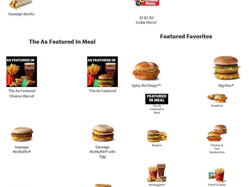 McDonald's Menu