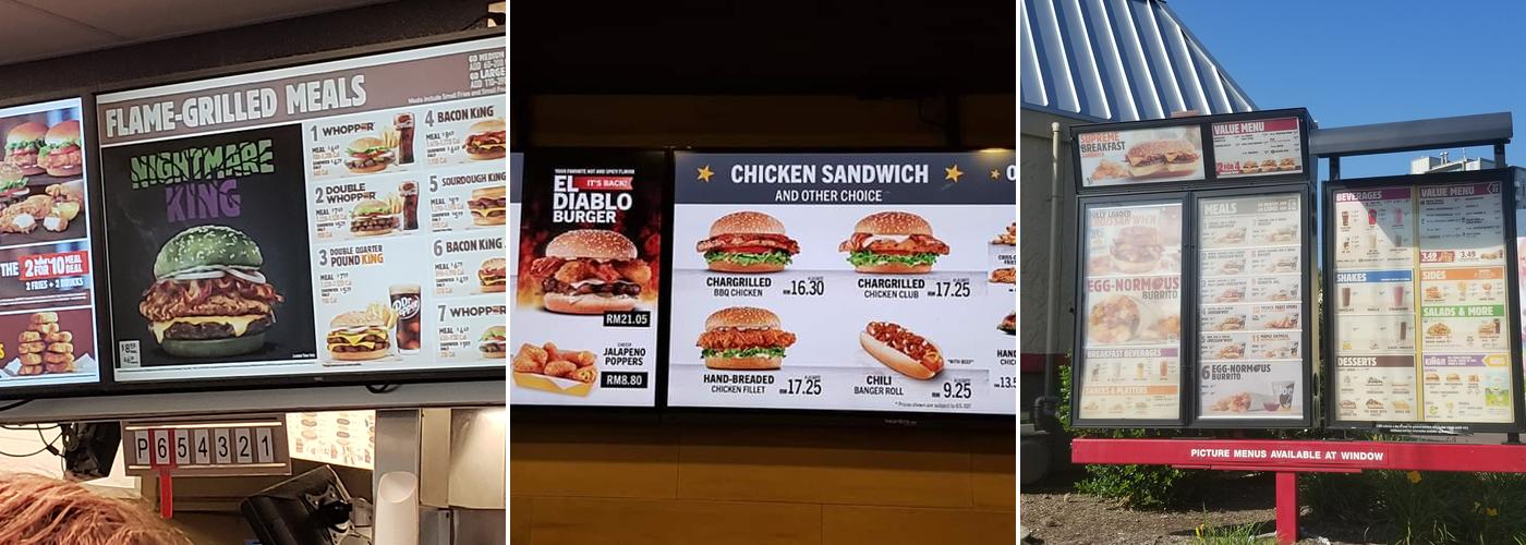 Burger King Menu