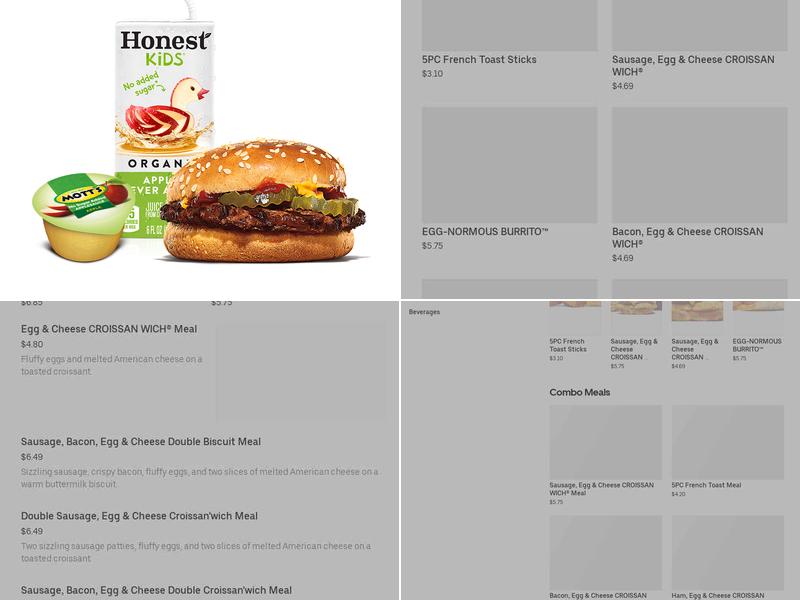 Burger King Menu