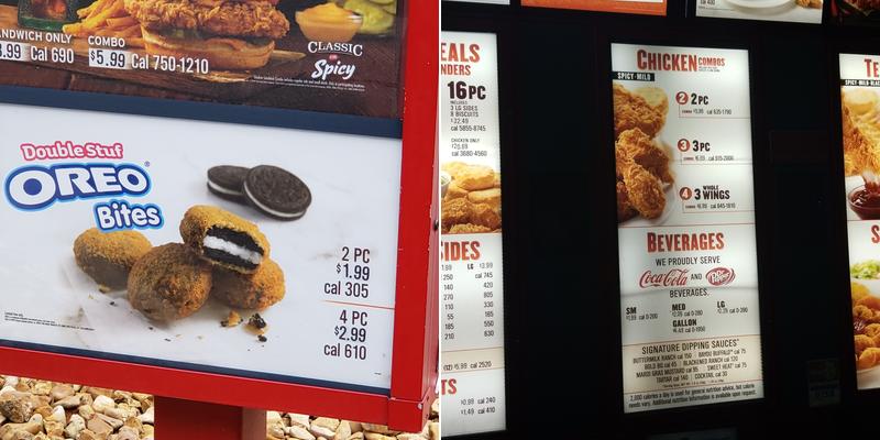 Popeyes Louisiana Kitchen Menu