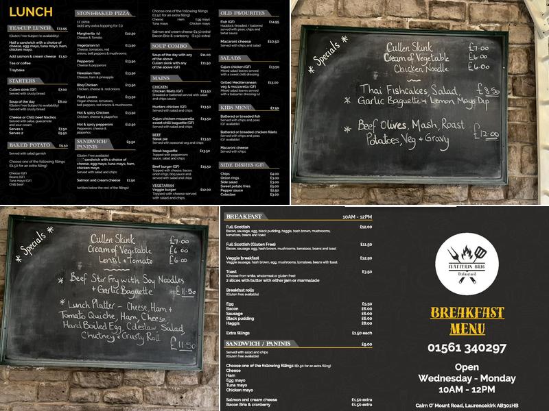 Clatterin Brig Restaurant Menu