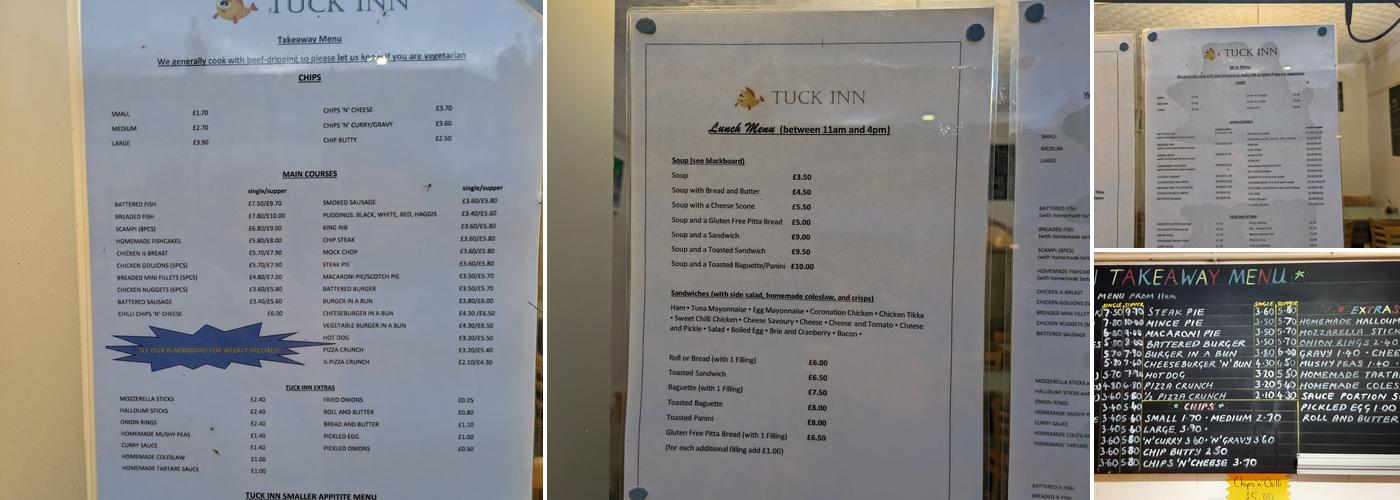 The Tuck Inn Menu