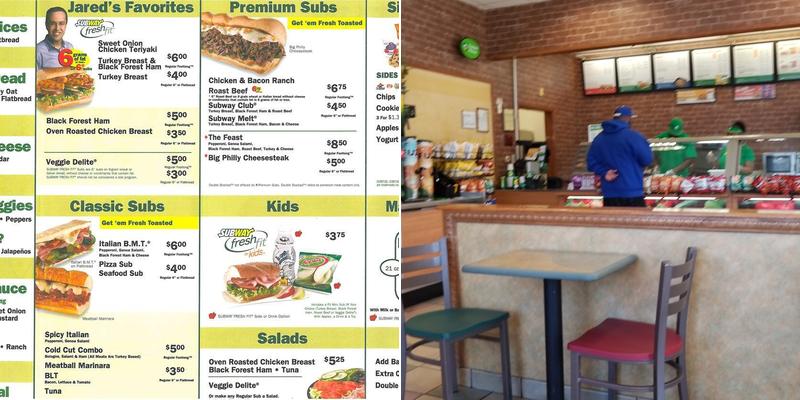 Subway Menu