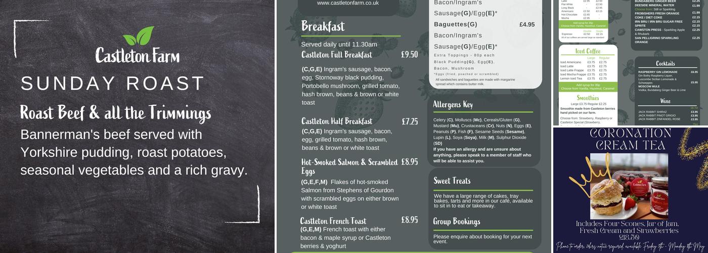 Castleton Farm Shop Menu
