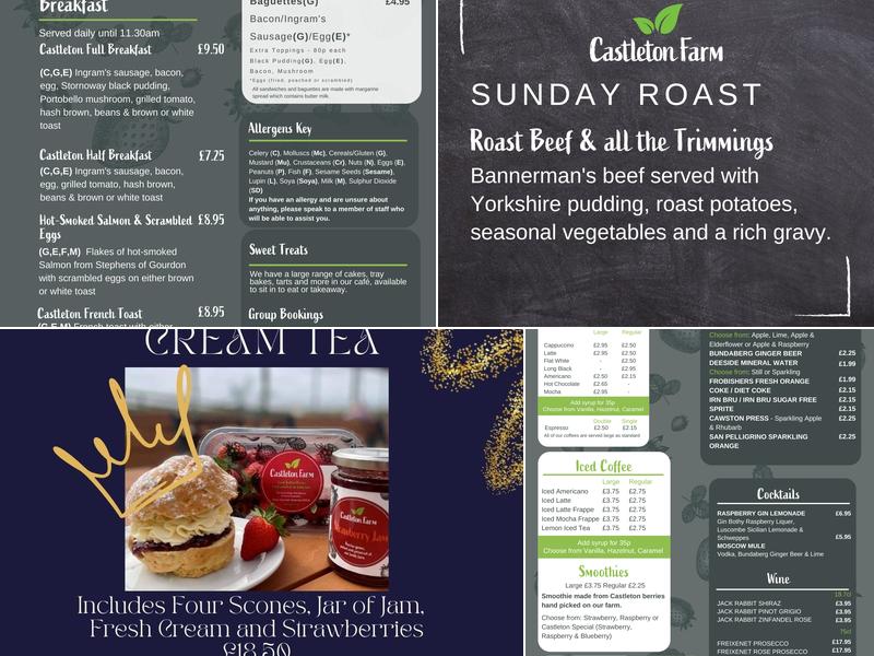 Castleton Farm Shop Menu