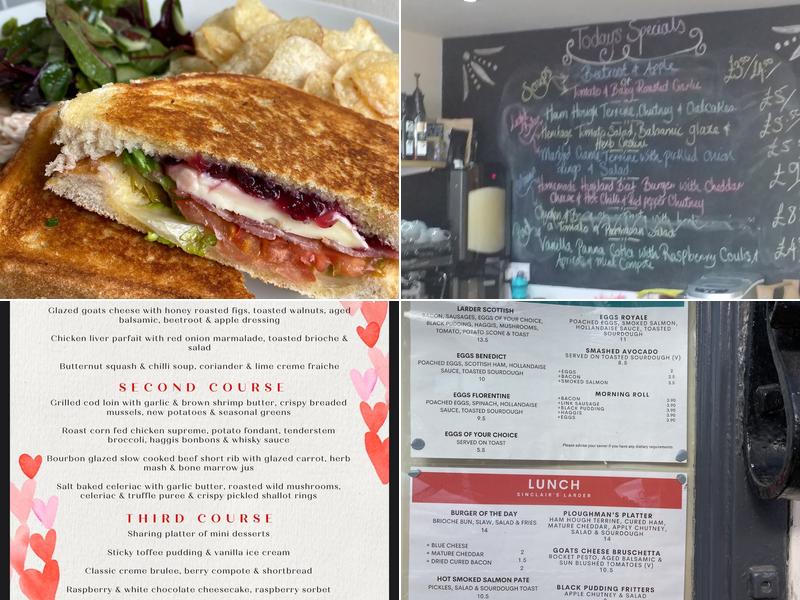 Sinclair's Larder Menu