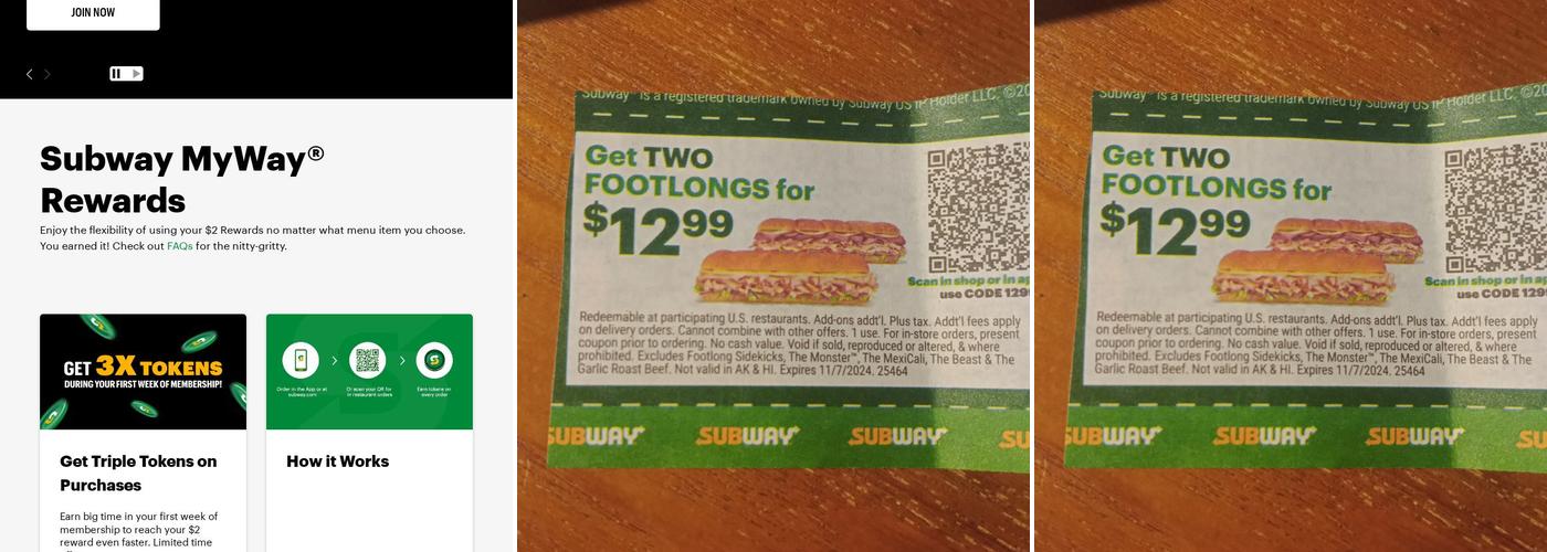 Subway Menu