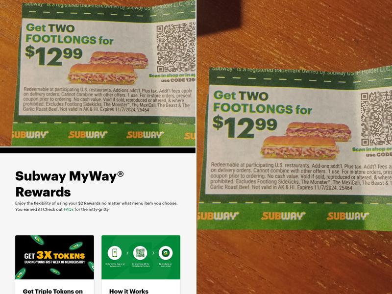 Subway Menu