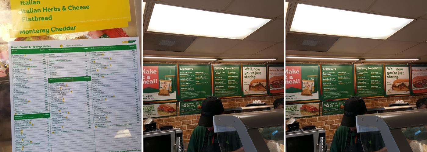 Subway Menu