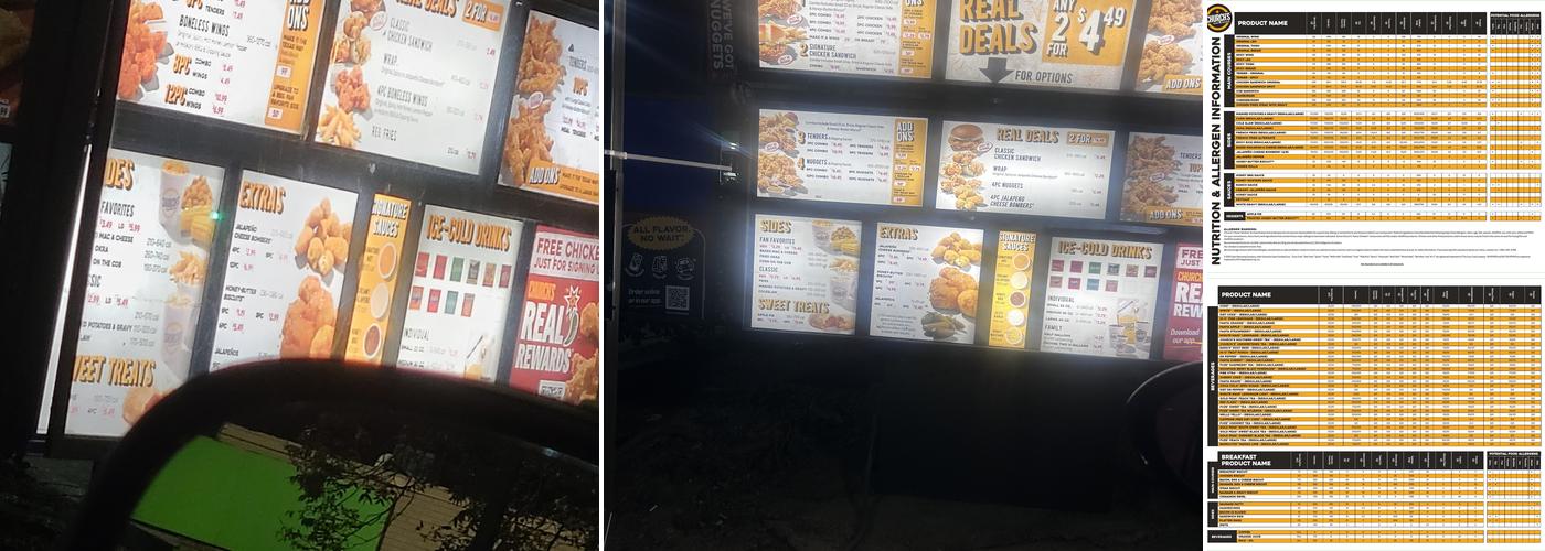 Church's Texas Chicken Menu