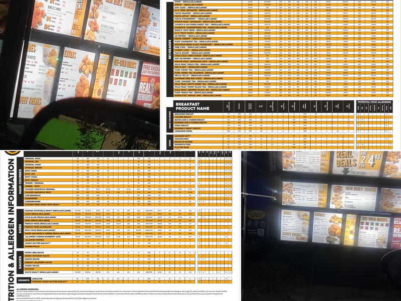 Church's Texas Chicken Menu