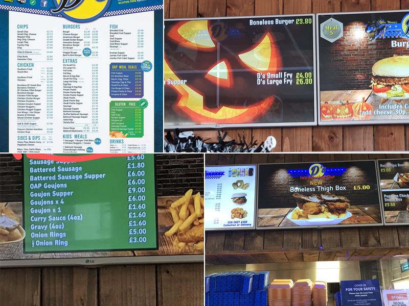 D's Diner Fast Food & Carryout Menu