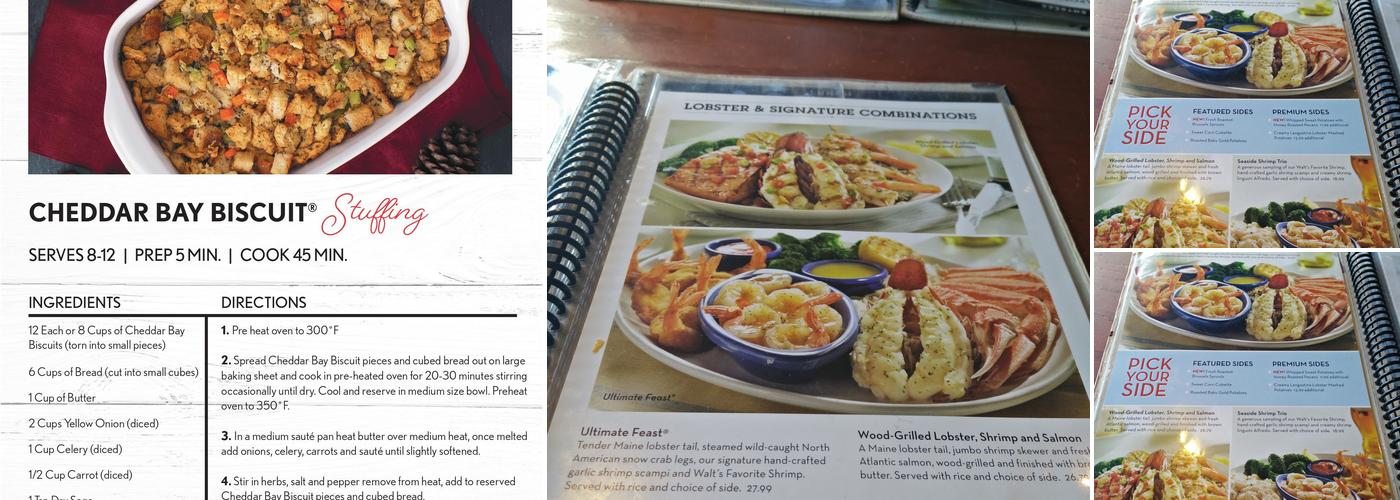 Red Lobster Menu