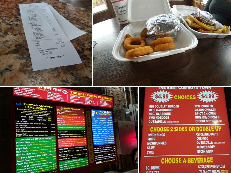 Cook Out Menu