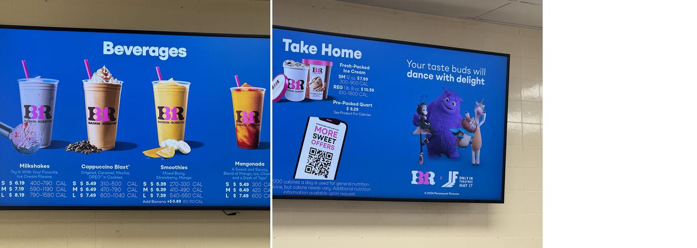 Baskin-Robbins Menu