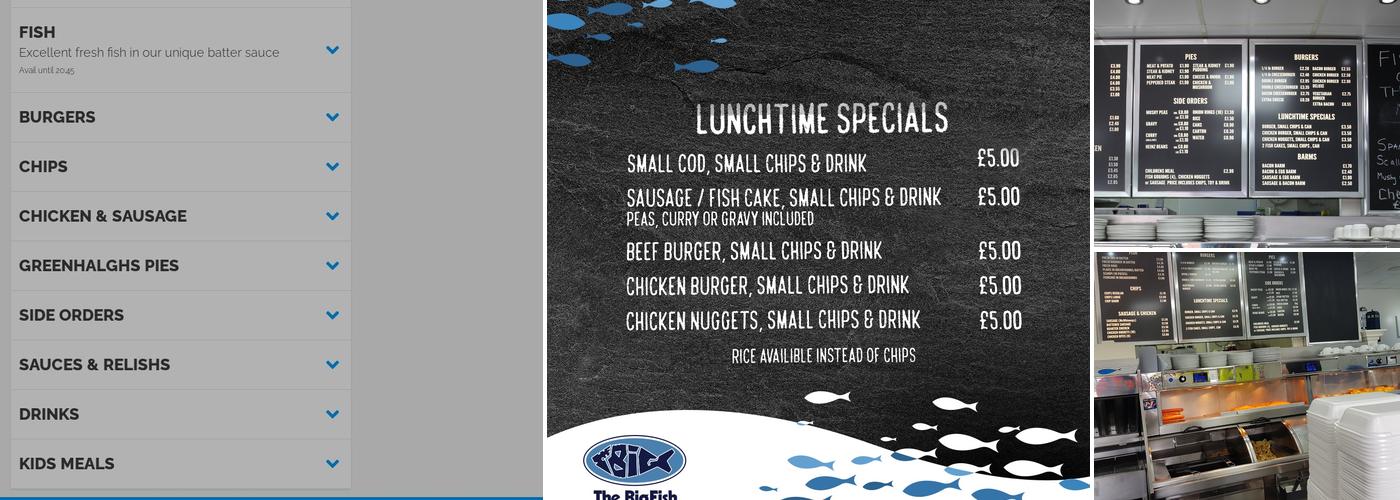 The Big Fish Menu